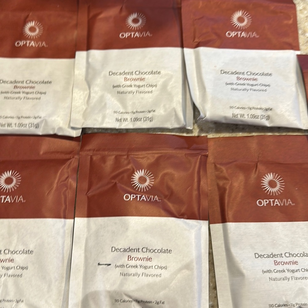 Optavia lot of 7 Decadent Chocolate Brownie with Greek Yogurt Chips “expired”